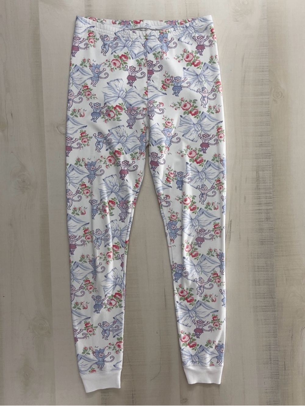LOVE SHACK FANCY x Roberta Roller Rabbit printed girls Pima cotton pajama pants